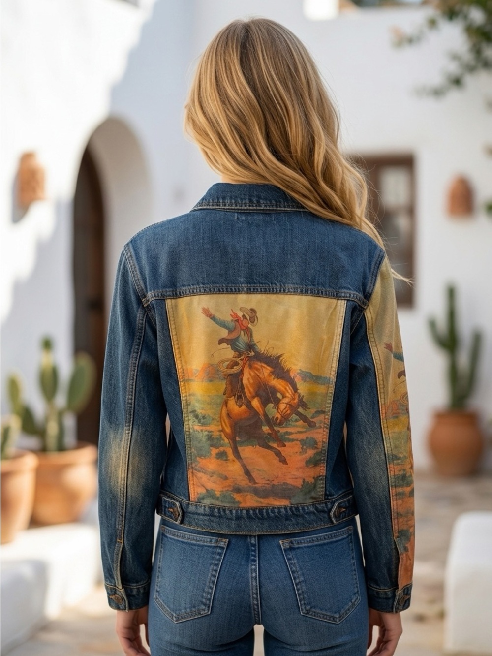 NWT Dark Wash Blue Mix Denim Jacket Multicolor Sleeve Cowboy Zipper Sleeves